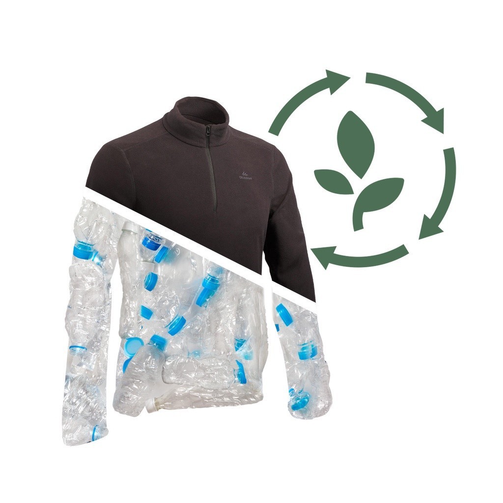 Mô tả Áo nỉ hiking mh100 cho nam đen DECATHLON quechua mã 966425 - 5