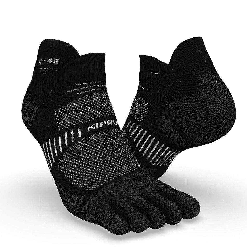 Mô tả Tất chạy bộ xỏ ngón thiết kế sinh thái run900 đen DECATHLON kiprun mã 8664318 - 1
