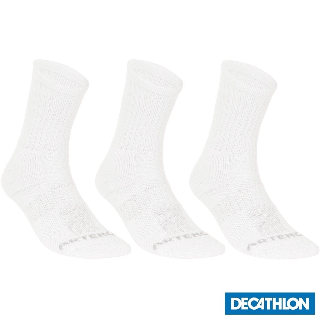 Mô tả Gói 3 đôi tất thể thao cổ cao rs 500 trắng DECATHLON artengo mã 8379842 - 1