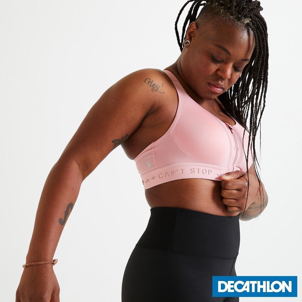 Mô tả Áo bra tập fitness nâng đỡ cao cỡ lớn 920 cho nữ hồng DECATHLON DOMYOS mã 8643064 - 1