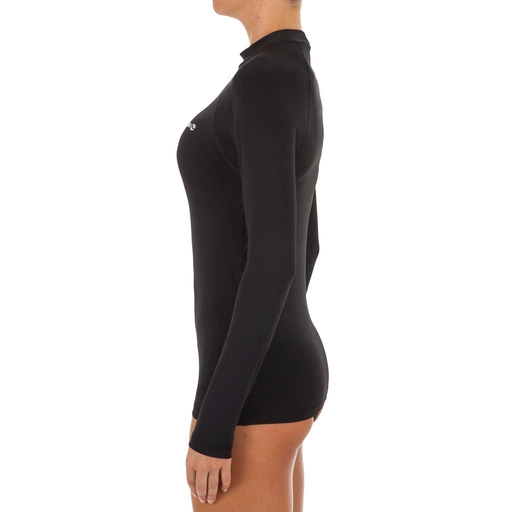Mô tả Áo thun lướt sóng dài tay chống tia cực tím cho nữ đen DECATHLON olaian mã 8485993 - 5