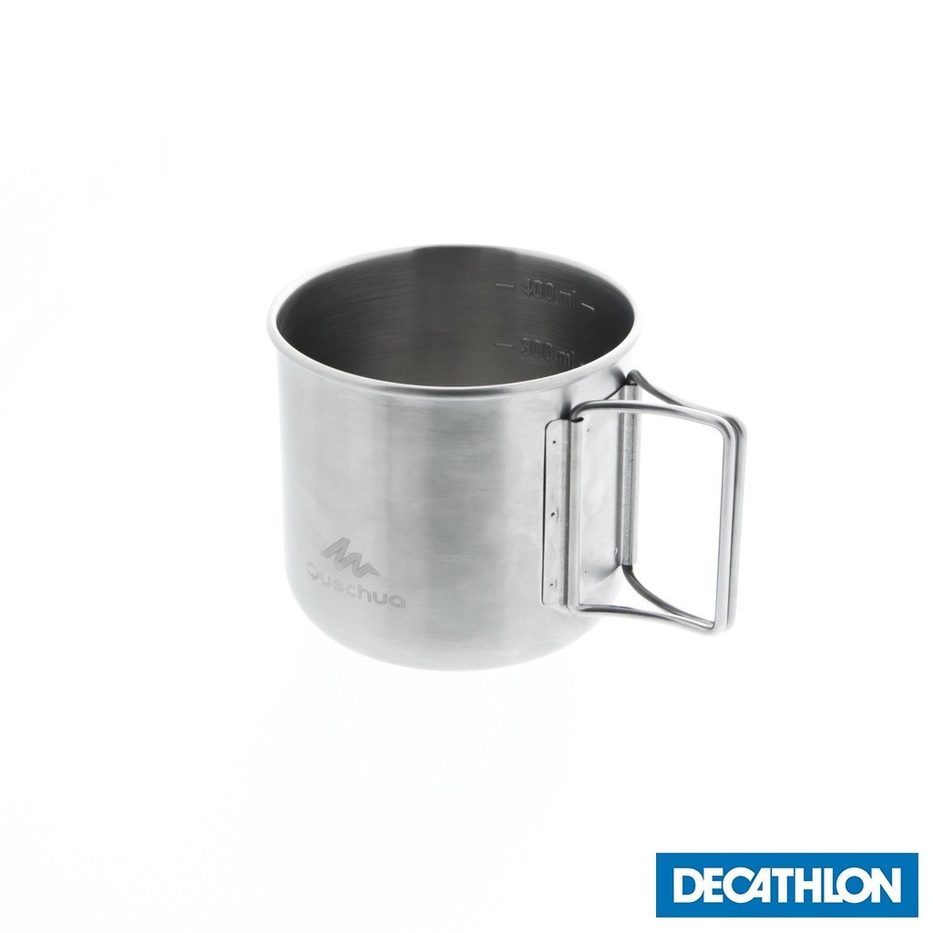 Mô tả Cốc inox để đi cắm trại leo núi mh500 1l 0,4 lít DECATHLON quechua mã 8492721 - 1