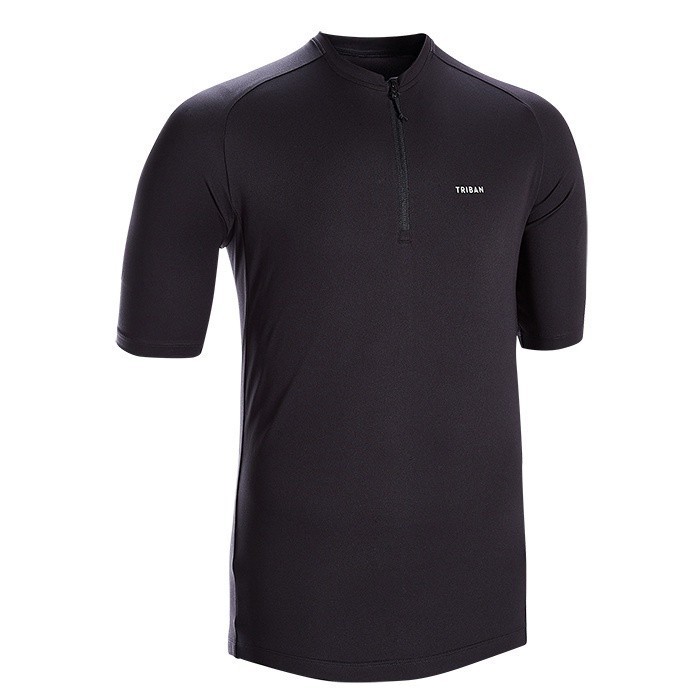 Mô tả Áo jersey ngắn tay đạp xe đường trường essential cho nam đen DECATHLON triban mã 8569821 - 1