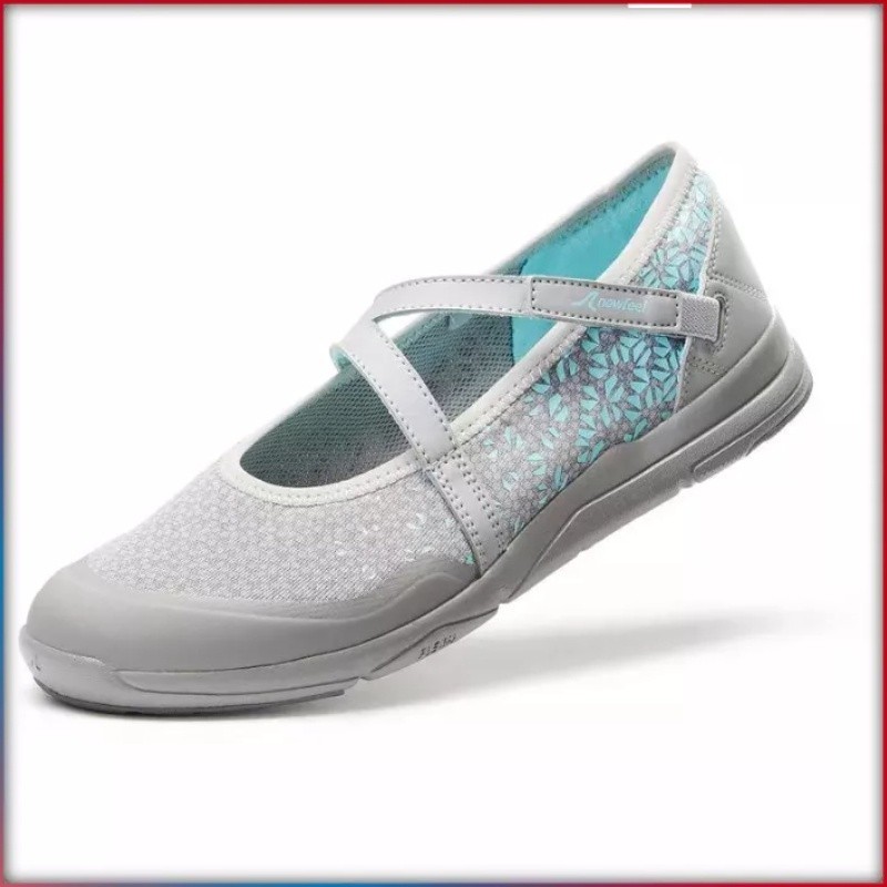 Mô tả Giày pump ba lê đi bộ fitness pw 160 br'easy cho nữ xám ngọc lam DECATHLON newfeel mã 8550204 - 4