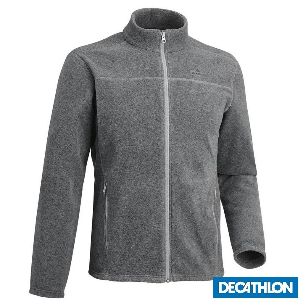 Mô tả Áo khoác nỉ leo núi vùng cao mh120 cho nam vân xám DECATHLON quechua mã 8492827 - 1