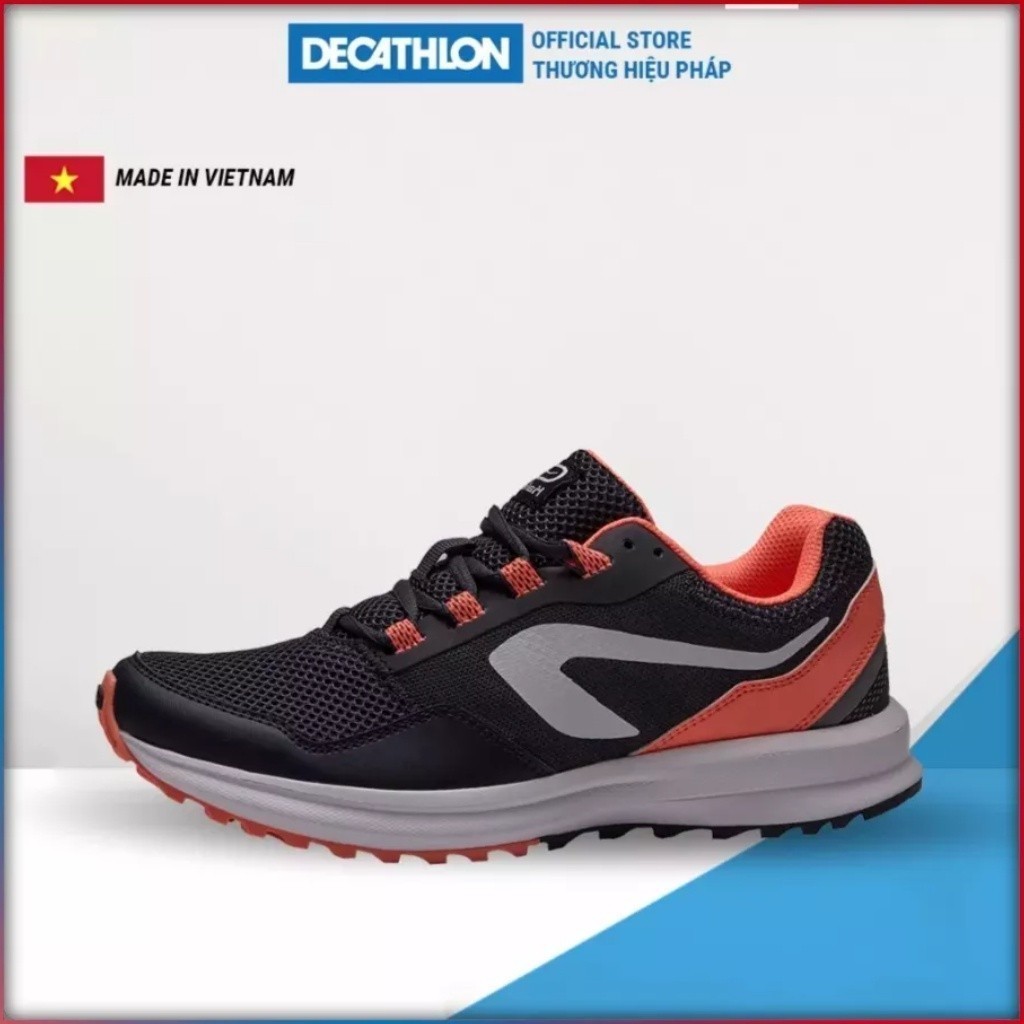 Mô tả Giày thể thao nữ DECATHLON run active grip màu xám san hô - 1