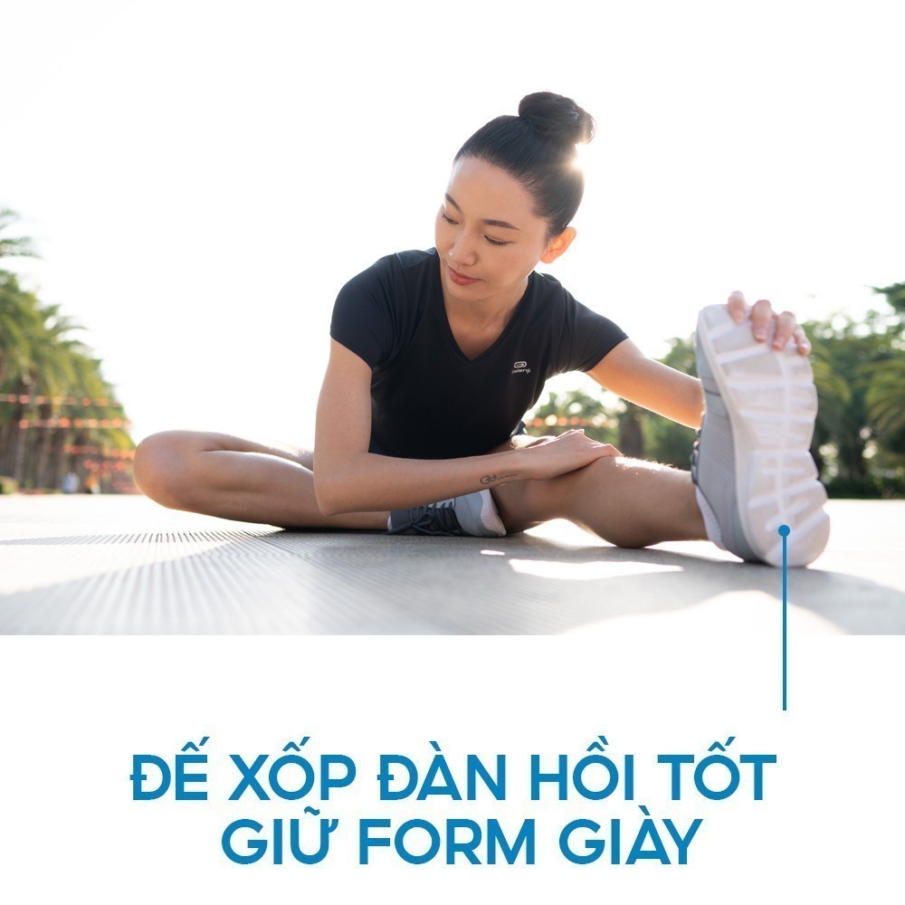 Mô tả Giày chạy bộ thể thao nữ DECATHLON kalenji run one siêu nhẹ màu xám 8351800 - 6