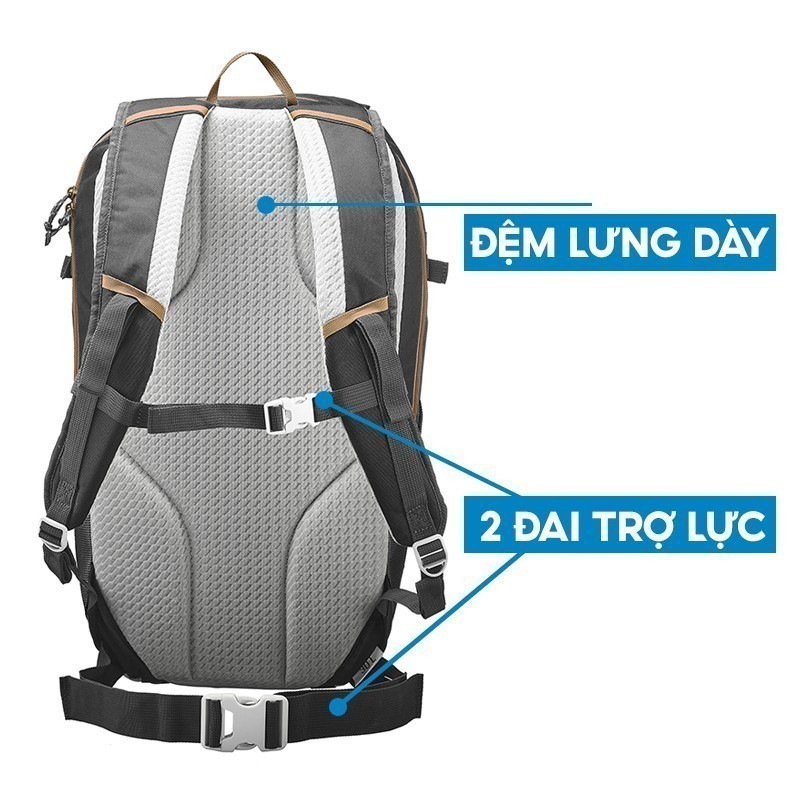 Mô tả Balo thể thao leo núi, dã ngoại quechua nh100 30 lít đen - 6