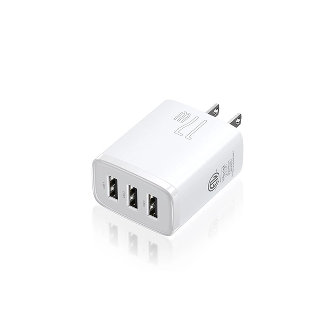 Mô tả Củ sạc nhanh 17W Baseus Compact Charger 3 cổng USB chân cắm US sạc nhiều thiết bị cùng lúc( Đen ) - 2