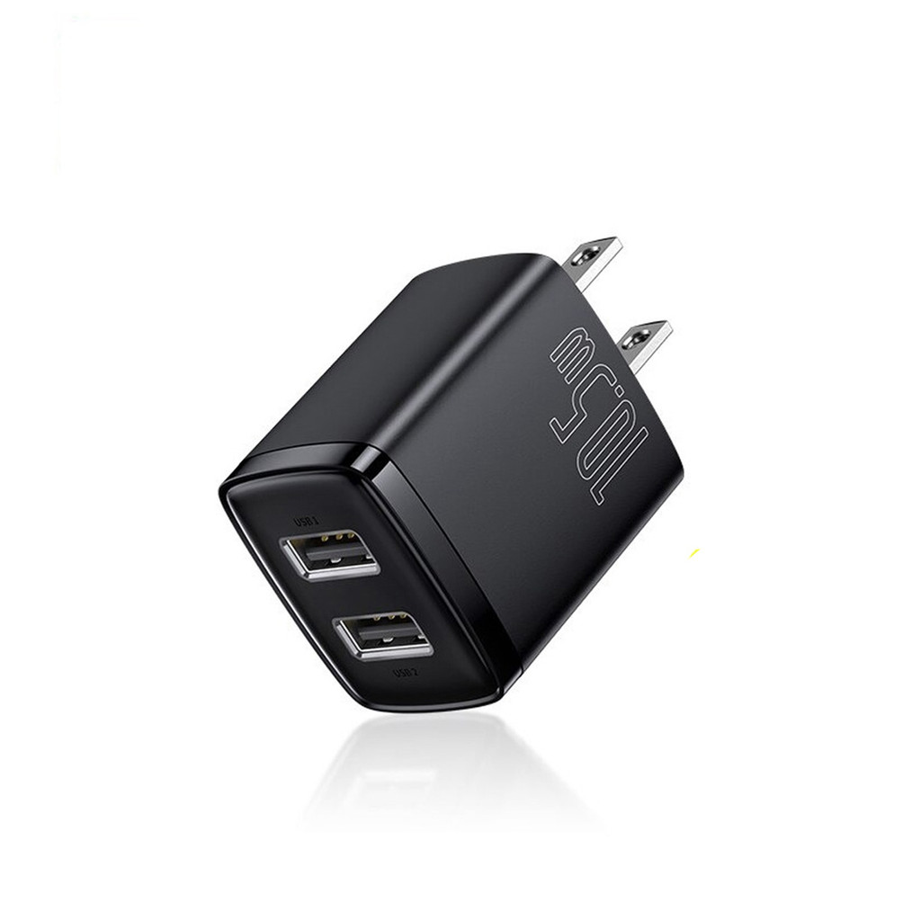 Mô tả Củ sạc nhanh BASEUS Compact 2 cổng USB sạc nhanh 2.1A/10.5W, trang bị chip sạc thông minh, tiện lợi (ĐEN) - 2