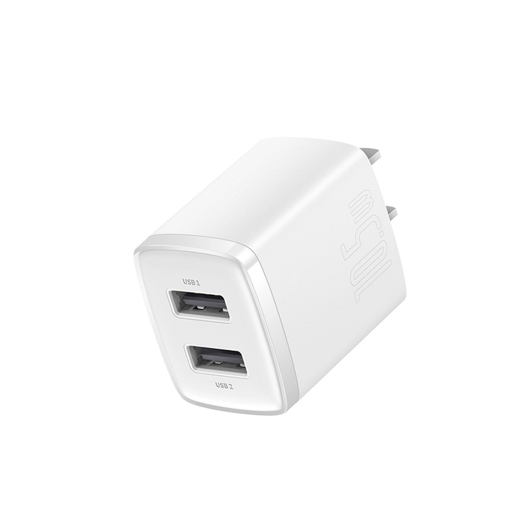Mô tả Củ sạc nhanh BASEUS Compact 2 cổng USB sạc nhanh 2.1A/10.5W, trang bị chip sạc thông minh, tiện lợi (ĐEN) - 3
