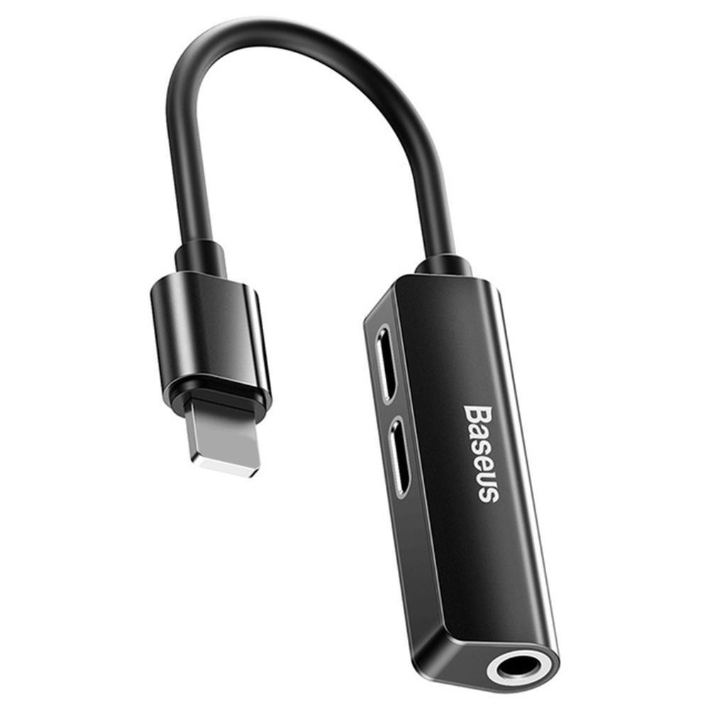 Mô tả Bộ chuyển cổng ip sang Dual ip + Audio AUX 3.5mm Baseus L52 cho iP, hỗ trợ đàm thoại - 2
