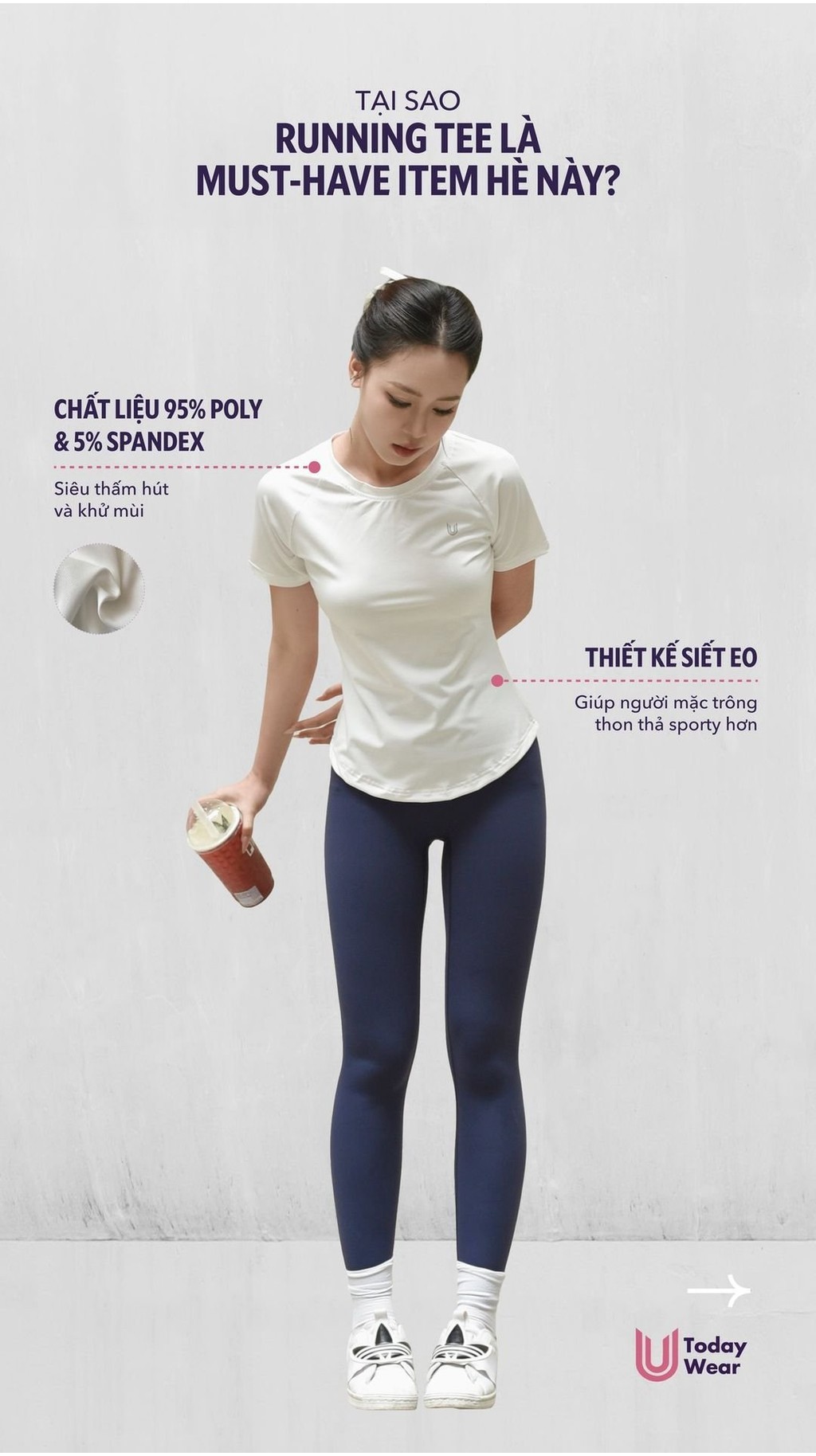 Mô tả Áo thun thể thao nữ BIGSIZE Running Tee tập gym yoga cổ tròn ngắn tay vải thoáng mát co giãn Today U Wear - 2