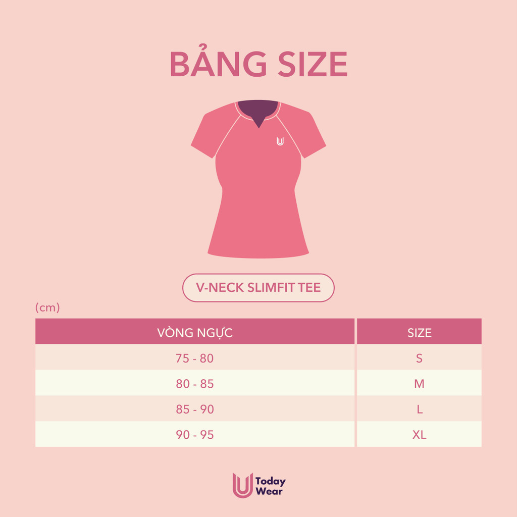 Mô tả Áo tập gym yoga nữ Slimfit Tee cổ V ngắn tay chất liệu co giãn thấm hút mồ hôi Today U Wear - 3