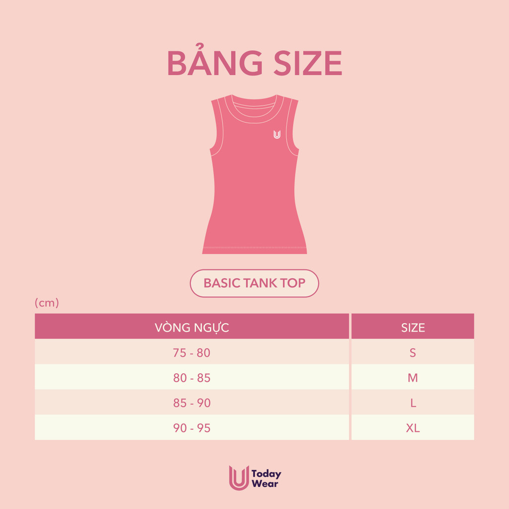 Mô tả Áo thể thao Basic Tank Top ba lỗ nữ khoác ngoài tập gym dáng rộng mặc thoải mái Today U Wear - 4