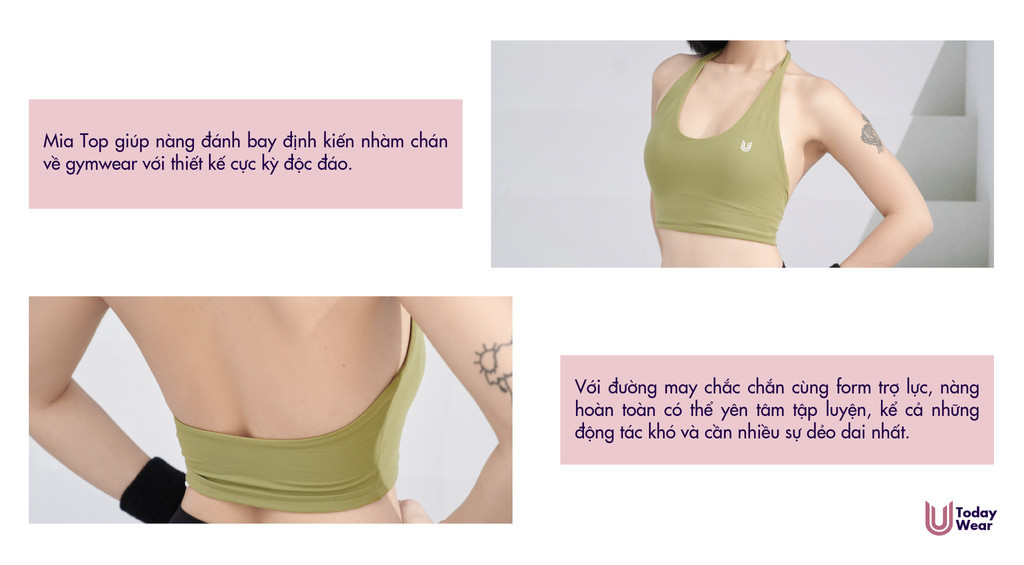 Mô tả Áo bra cổ yếm Mia Top Today U Wear hở lưng tập gym yoga sexy nâng đỡ vòng 1 - 4