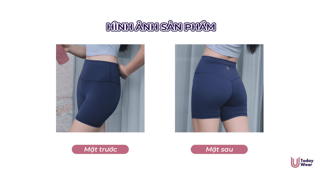 Mô tả Quần tập gym yoga lửng dáng biker ngắn thể thao Essential Rider lưng cao nâng vòng 3 Today U Wear - 2