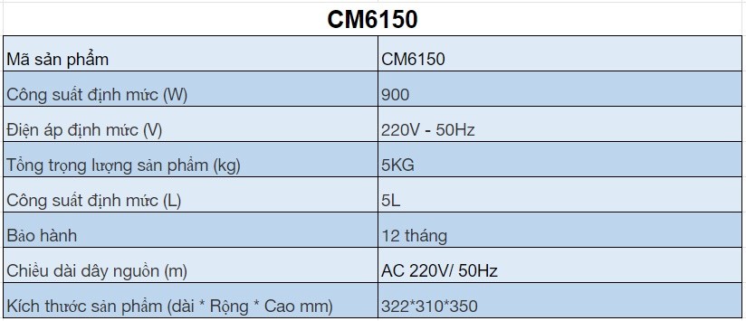 Mô tả Nồi áp suất điện 5L COMET - CM6150 - 1