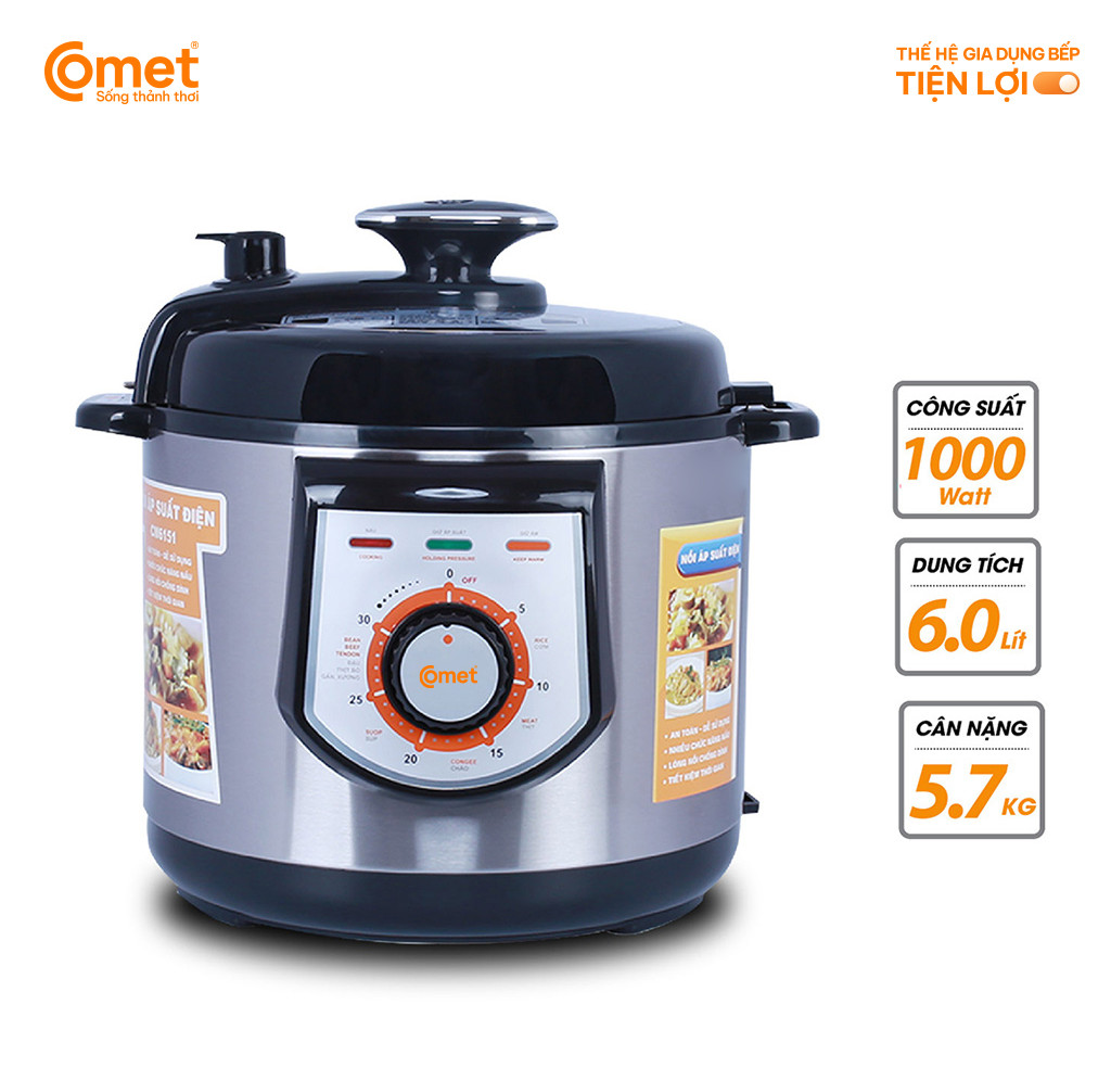 Mô tả Nồi áp suất điện 6L COMET - CM6151 - 2