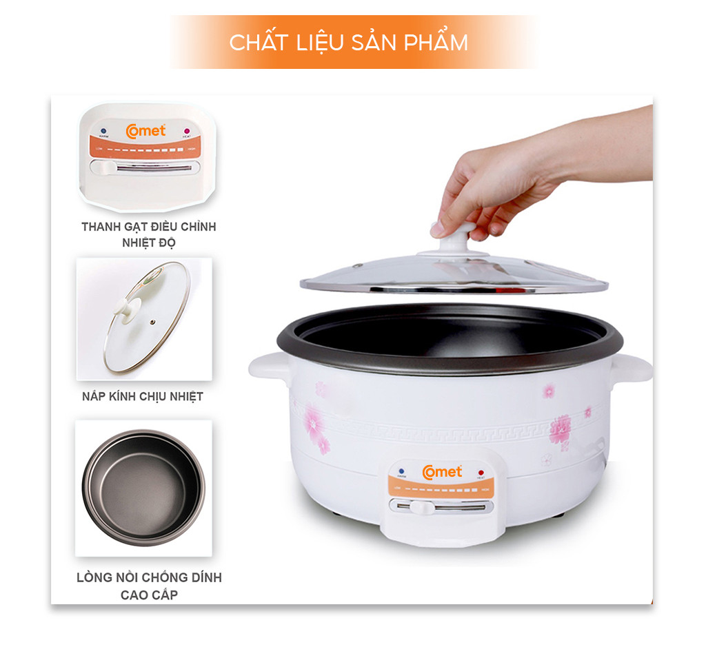 Mô tả Nồi lẩu điện 3,5L COMET - CM7731 - 5
