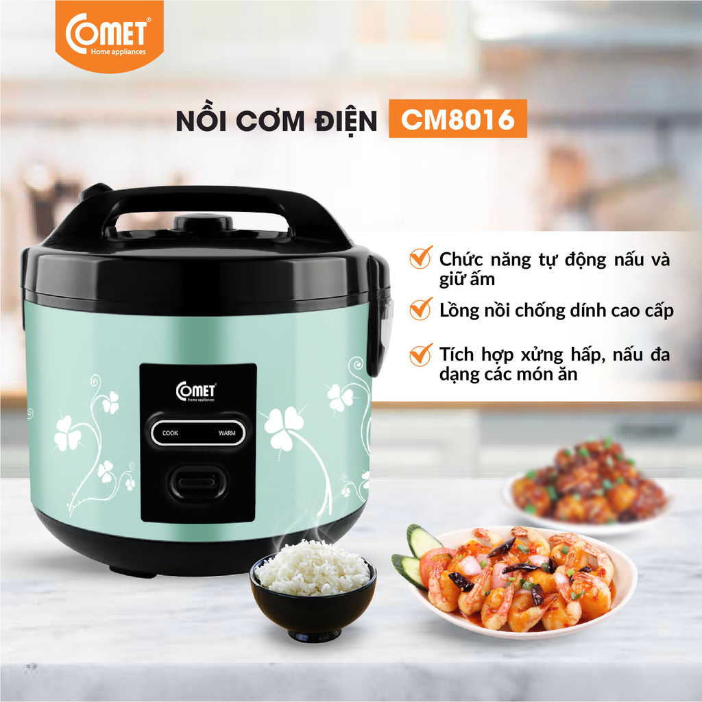 Mô tả Nồi cơm điện nắp cài 1,8L COMET - CM8016 - 4