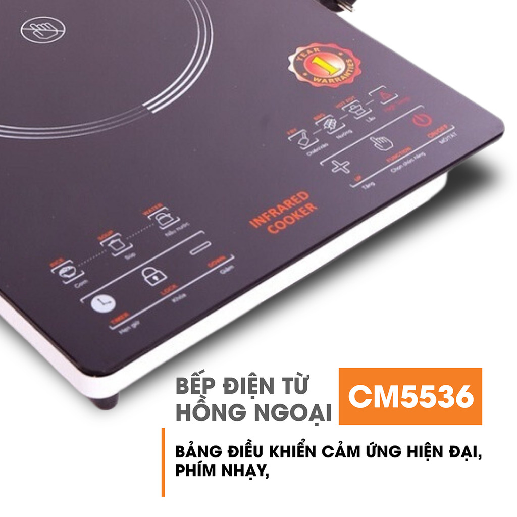 Mô tả Bếp hồng ngoại cảm ứng 2000W COMET - CM5536 - 4