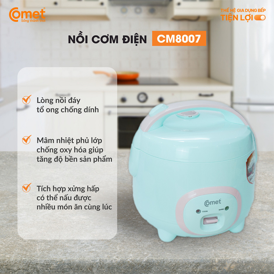 Mô tả Nồi cơm điện nắp gài 1,8L COMET - CM8007 - 4