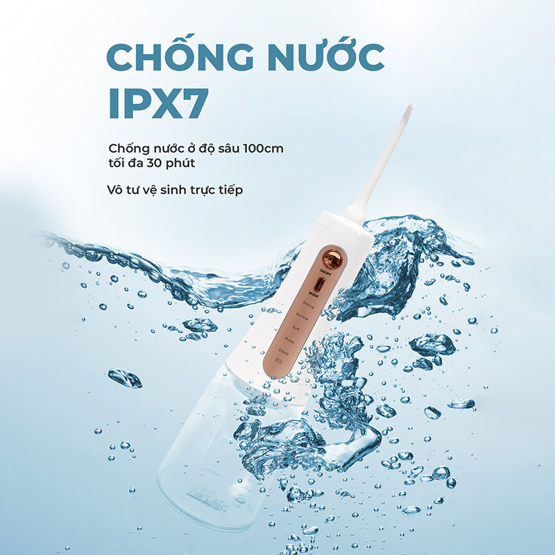 Mô tả Tăm nước Magic Eco Pro-82, 5 chế độ làm sạch, 6 đầu tăm thay thế, bảo hành 18 tháng - 5