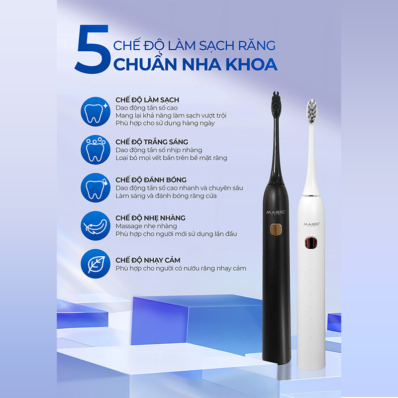 Mô tả Bàn chải điện Magic B-23, 5 chế độ, chăm sóc răng miệng toàn diện. - 3