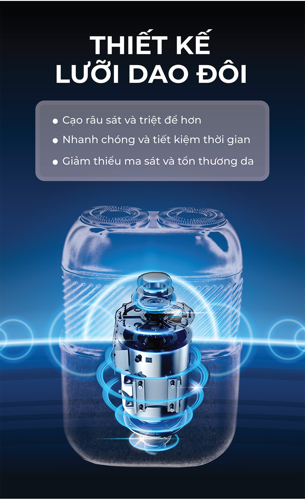 Mô tả Máy cạo râu Magic B-60, lưỡi đôi, sử dụng 1 giờ. - 3