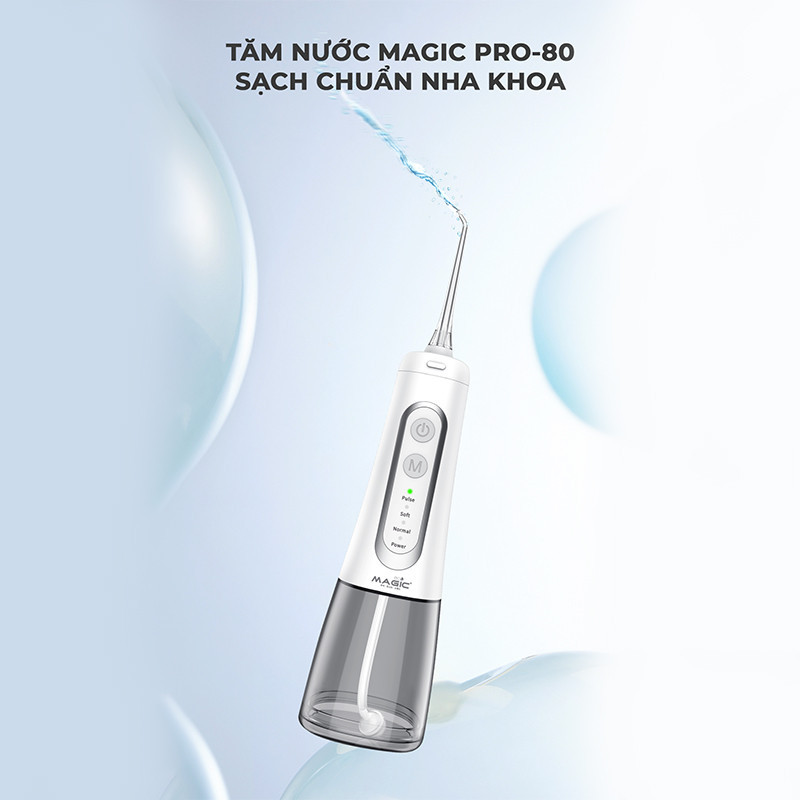 Mô tả Tăm nước Magic Eco PRO-80, 400ml, 4 chế độ, 4 đầu tăm. - 1