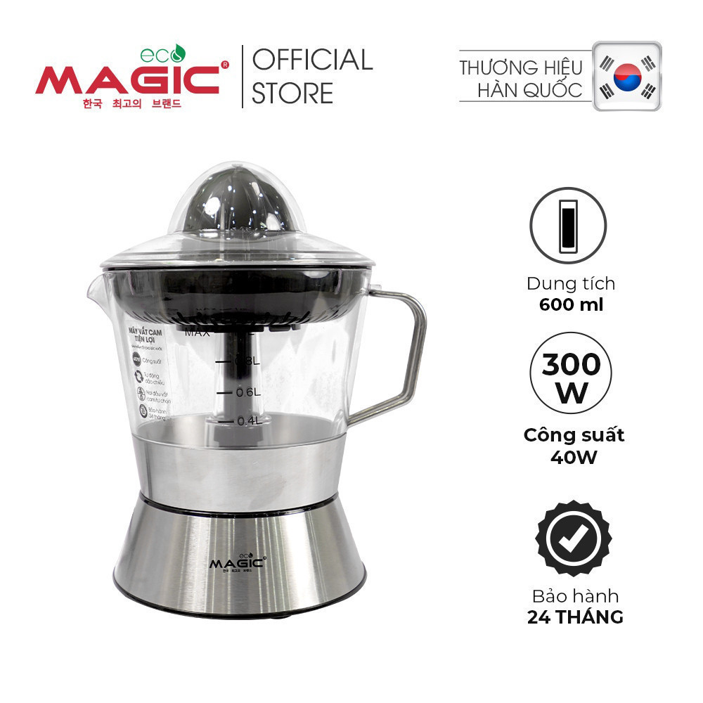 Mô tả Máy vắt cam Magic Eco AC-20, 1L, 2 đầu vắt, tự động đảo chiều. - 1