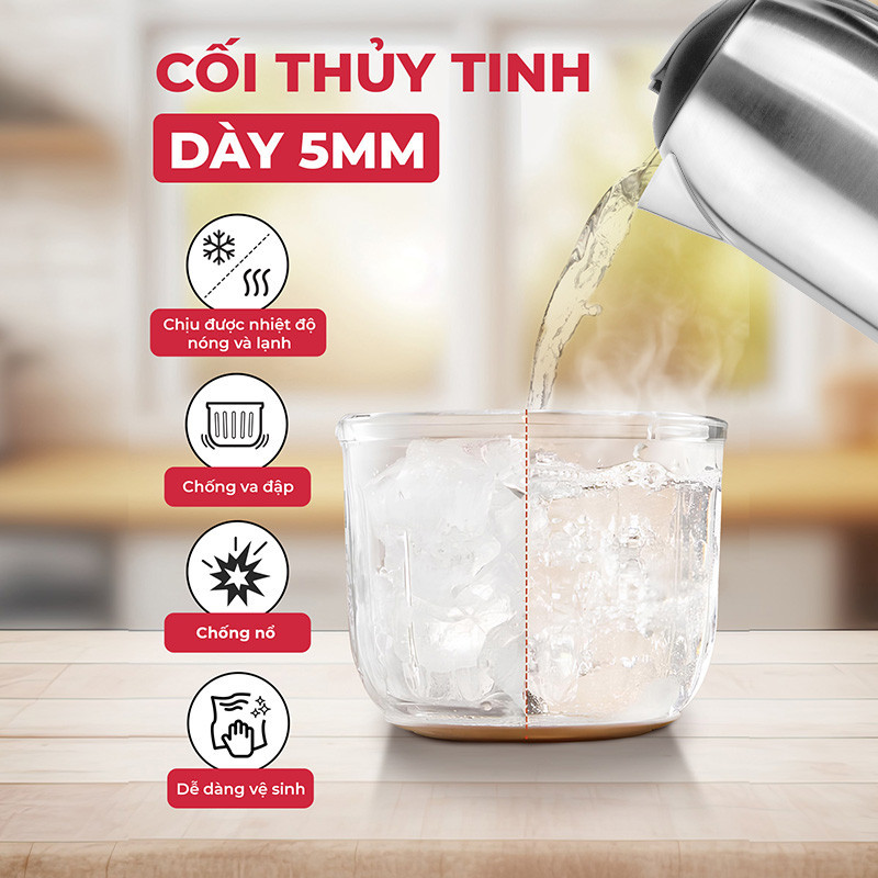 Mô tả Máy xay đa năng Magic Eco AC-13, 0.3L, 8 lưỡi dao, cối thủy tinh. - 4