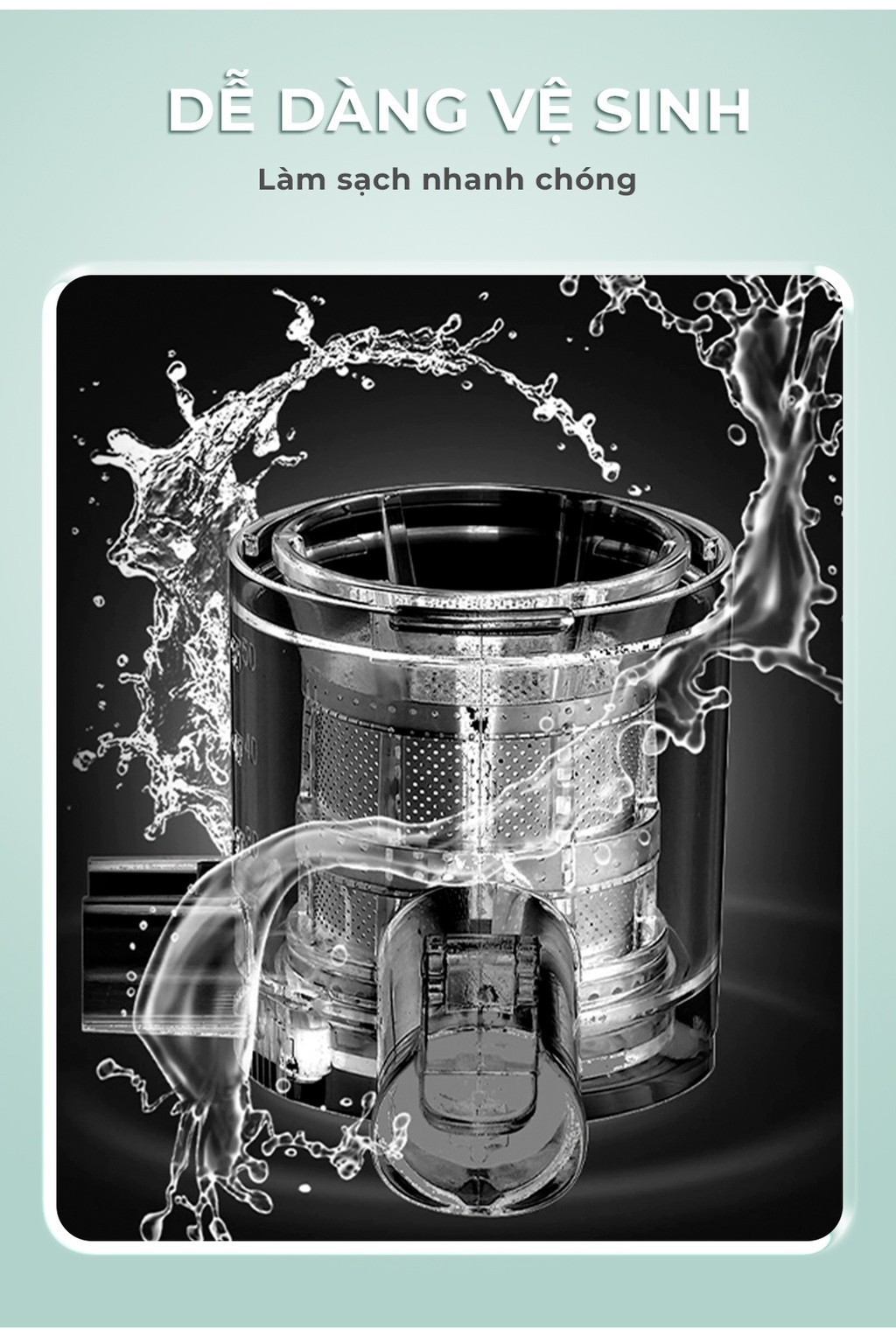 Mô tả Máy ép chậm Magic Eco AC-132, lưới inox, giảm tiếng ồn - Hàng chính hãng. - 6
