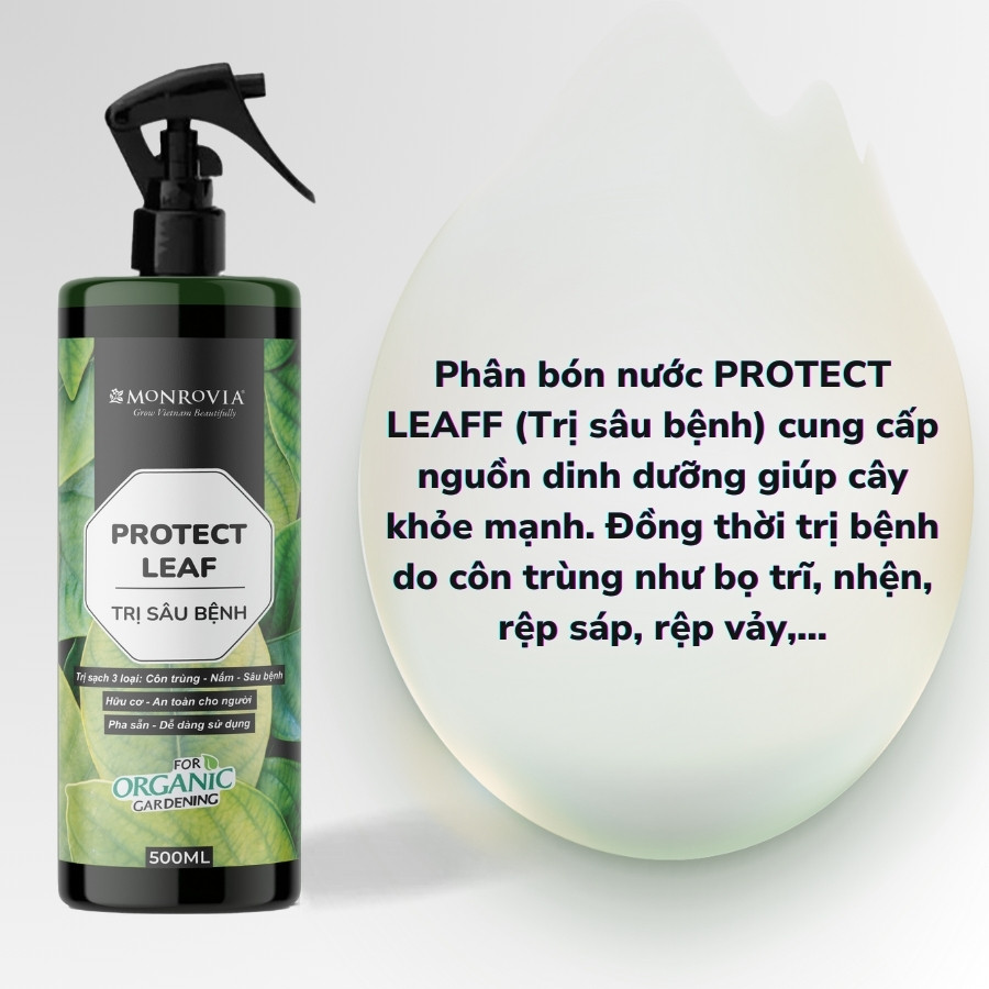 Mô tả Phân bón TRỊ SÂU BỆNH MONROVIA hữu cơ giúp trị bọ trĩ, nhện, rệp cho cây cảnh, dung tích 500ml - 2