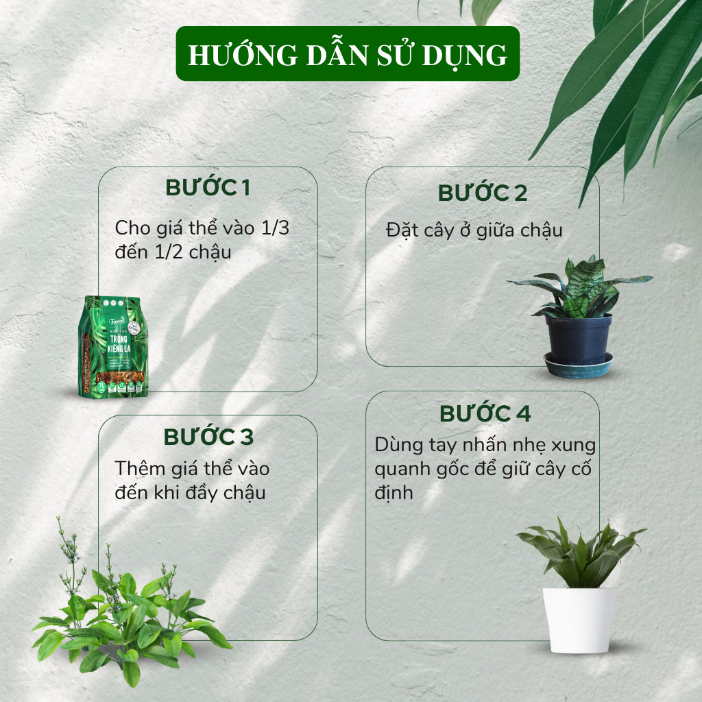 Mô tả Đất trồng kiểng lá, giá thể trồng các cây kiểng lá, cây trong nhà Monstera, Anthurium, Bàng Singapore, túi 7 lít - 3