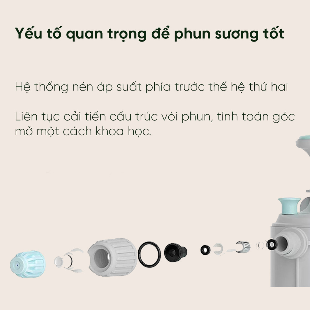 Mô tả Bình xịt tưới cây MONROVIA phun sương tưới cây cảnh, vòi dài, tặng vòi ngắn, màu xanh, tiêu chuẩn Châu Âu - 4