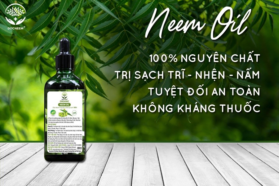 Mô tả Dầu neem oil DOCNEEM hữu cơ phòng trị sâu bệnh hoa hồng, phong lan, cây cảnh, nguyên chất ép lạnh, hàng chính hãng 500ml - 1