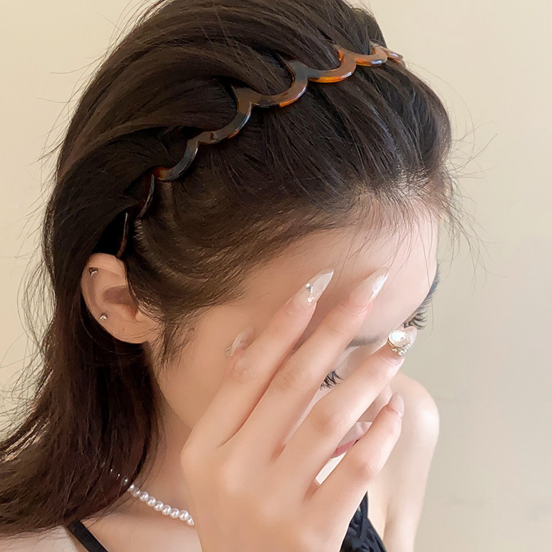 Mô tả DREJEW Băng đô rửa mặt bằng nhựa đơn giản trang điểm băng đô nữ có mái tóc gãy có răng kẹp tóc chống trượt đa năng - 10