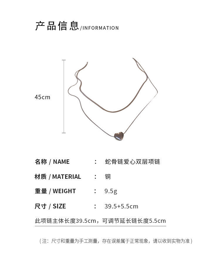 Mô tả DREJEW Vòng cổ Hai Lớp Hình Xương Rắn Sang Trọng Thời Trang - 2