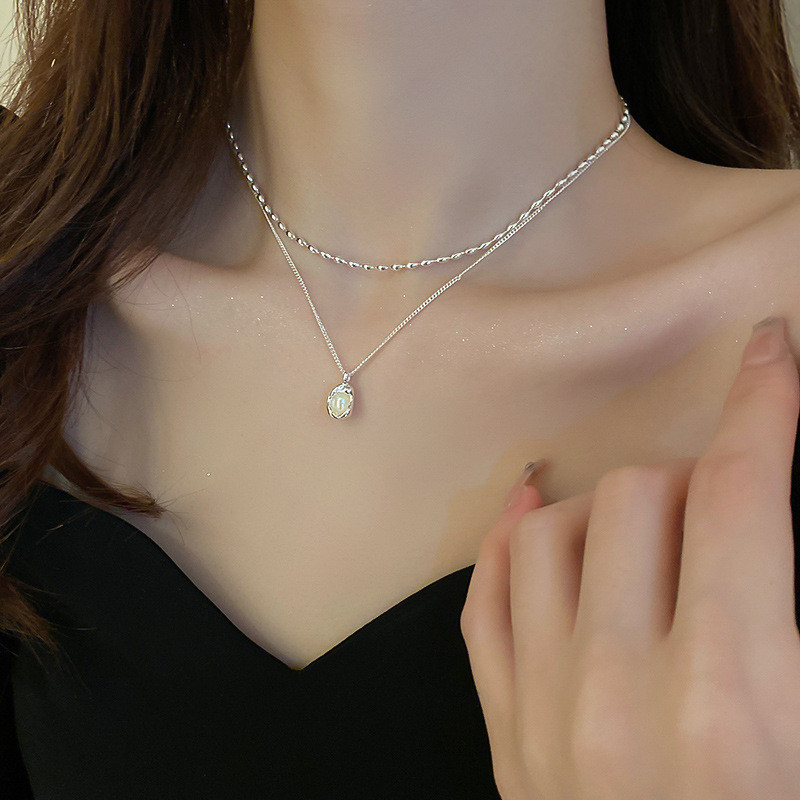 Mô tả DREJEW Vòng cổ hai lớp hai lớp đính ngọc trai thời trang Pháp chất lượng cao - 8