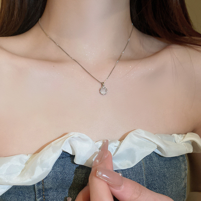 Mô tả DREJEW Vòng cổ Mặt Tròn Thiết Kế Đơn Giản Thời Trang - 1