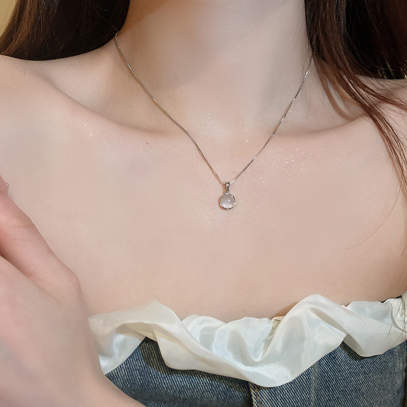 Mô tả DREJEW Vòng cổ Mặt Tròn Thiết Kế Đơn Giản Thời Trang - 4