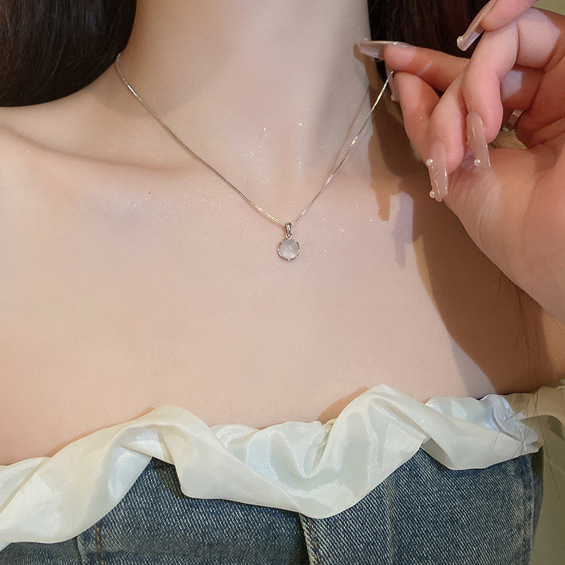 Mô tả DREJEW Vòng cổ Mặt Tròn Thiết Kế Đơn Giản Thời Trang - 6