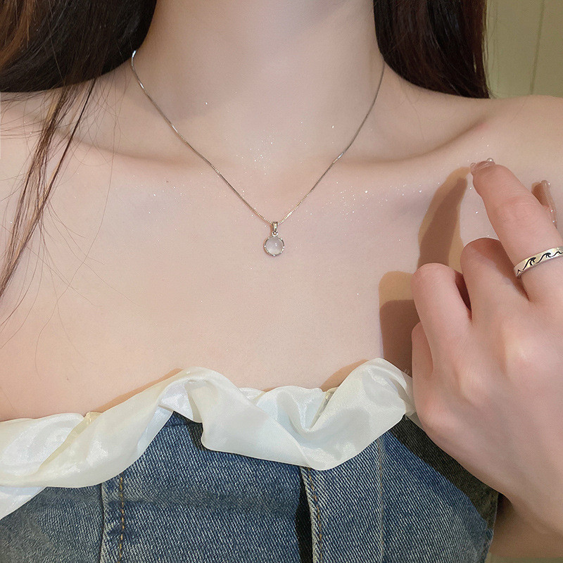 Mô tả DREJEW Vòng cổ Mặt Tròn Thiết Kế Đơn Giản Thời Trang - 8