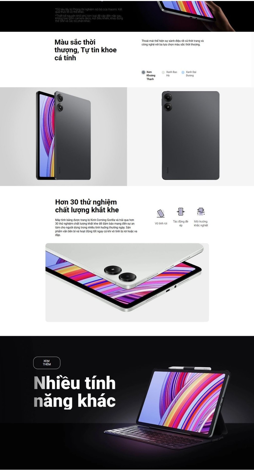 Mô tả Máy tính bảng Redmi Pad Pro (8+128GB) | Màn hình 12,1" 120Hz 2,5K | SD 7sGen2 | Pin 10000mAh - 8