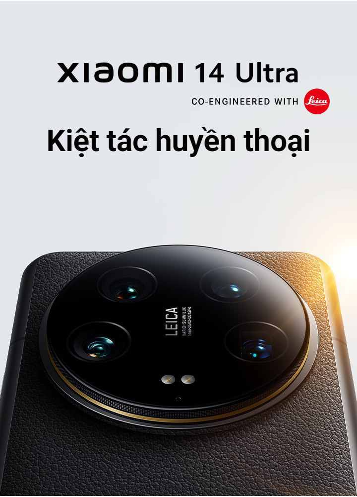 Mô tả Điện thoại thông minh Xiaomi 14 Ultra (16+512GB) | Màn hình 6.73" WQHD+ AMOLED 120Hz | Camera Leica | Snapdragon® 8Gen3 - 3