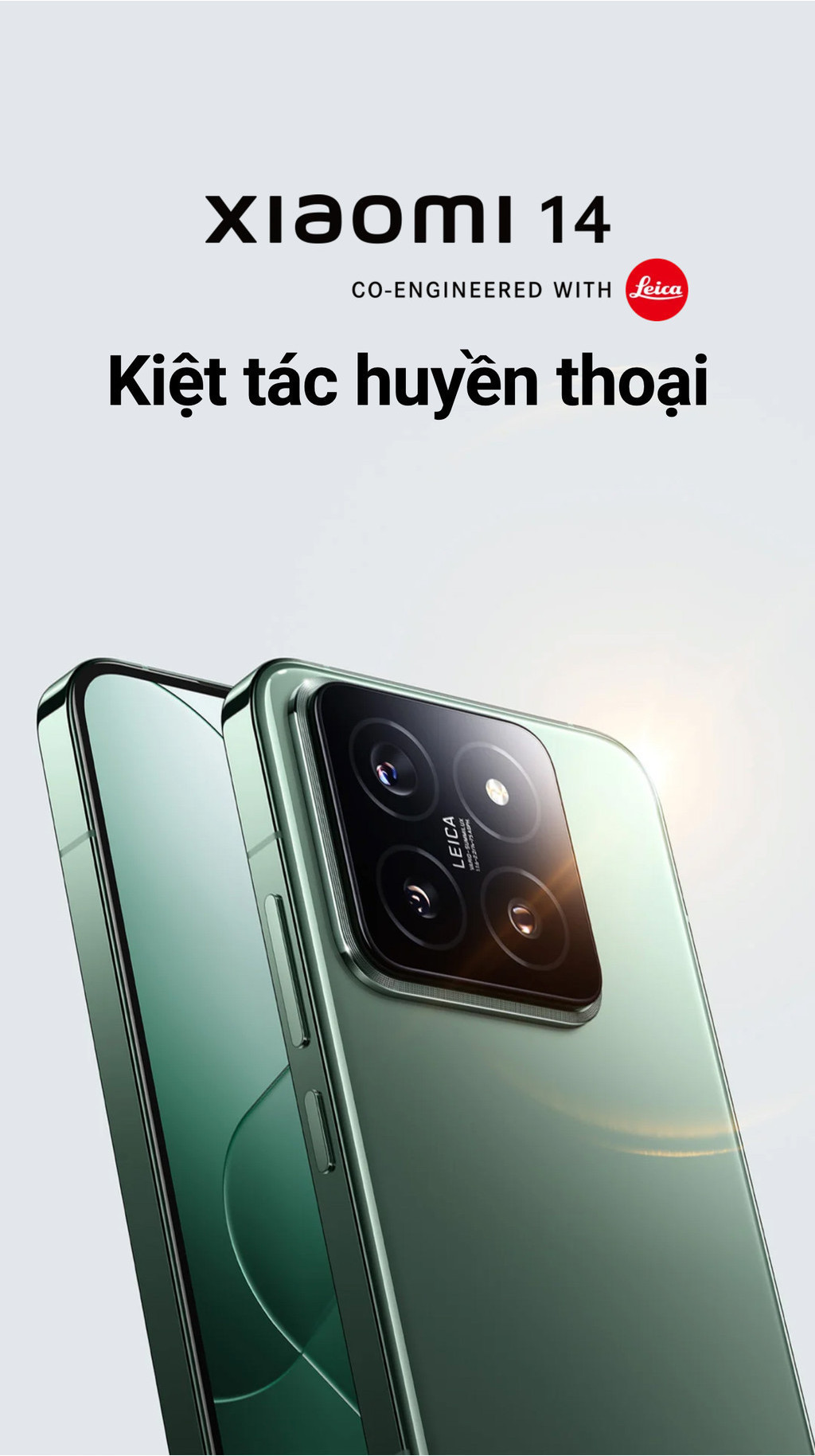 Mô tả Điện thoại thông minh Xiaomi 14 (12+256GB) | Màn hình 6.36" AMOLED 120Hz | Camera Leica | Ligh Fushion 900 | SD® 8Gen3 - 3