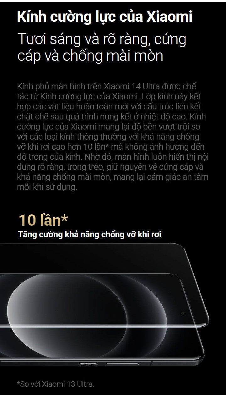 Mô tả Điện thoại thông minh Xiaomi 14 Ultra (16+512GB) | Màn hình 6.73" WQHD+ AMOLED 120Hz | Camera Leica | Snapdragon® 8Gen3 - 6