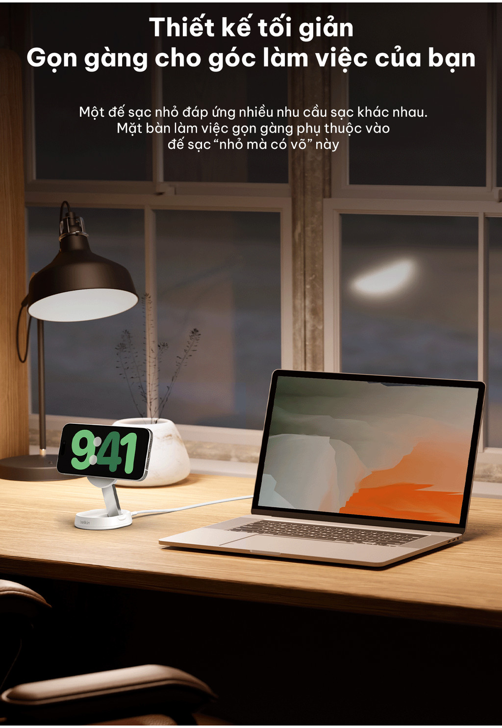 Mô tả Đế sạc không dây Belkin Qi2 BoostCharge Universal 15W, điều chỉnh linh hoạt đứng nằm, không kèm sạc - 10
